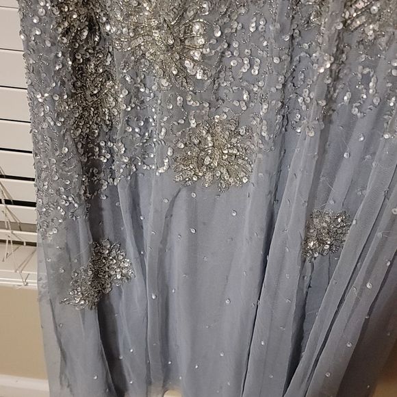 Adrianna Papell Womens Embellished Short Sleeves E - Picture 4 of 6